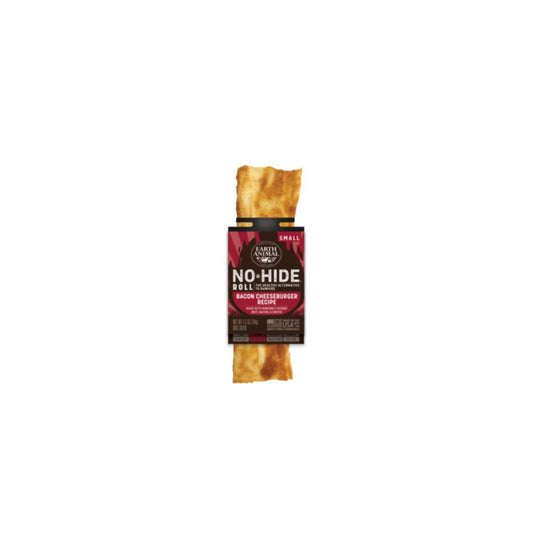 Earth Animal Dog No-Hide Bbq Roll Bacon Cheeseburger Small 24 Count