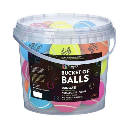 Spunkypup Bucket Of Balls Tennis Balls 20 Pc