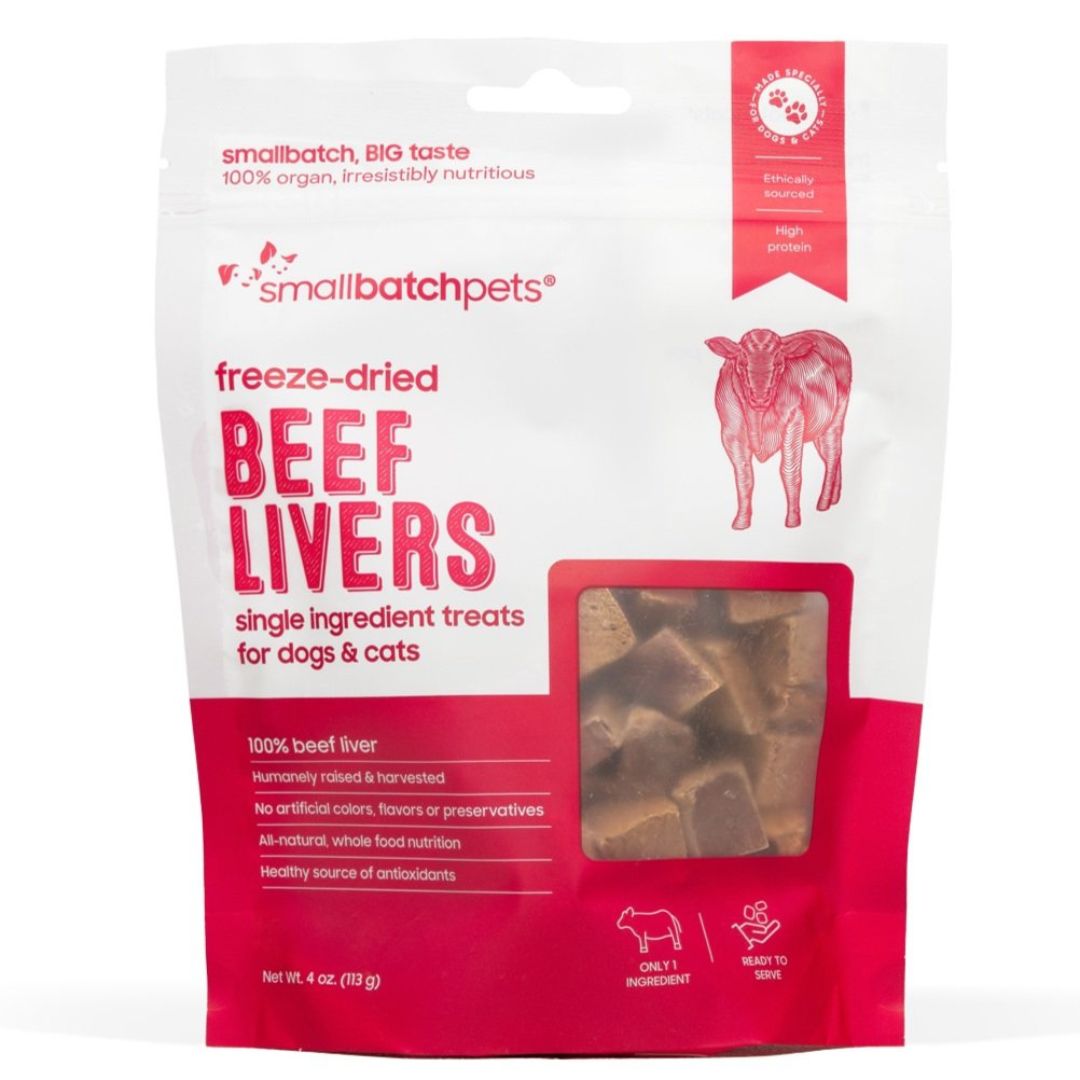 Smallbatch Dog Cat Freeze Dried Treat Beef Liver 4oz