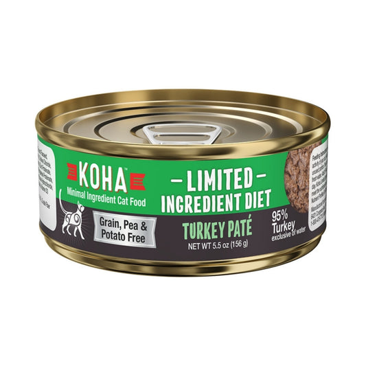 Koha Cat Limited Ingredient Pt Grain Free Turkey 5.5oz.(Case of 24)