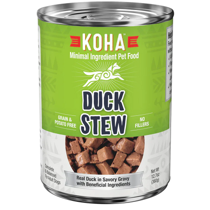 Koha Dog Grain Free Stew Duck 12.7oz. (Case of 12)