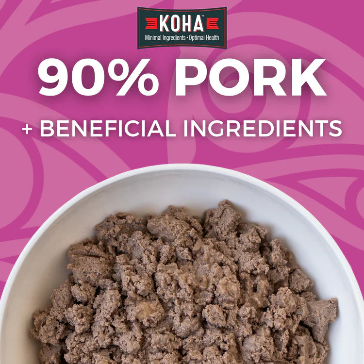 Koha Dog Limited Ingredient Grain Free 90% Pork 13oz. (Case of 12)