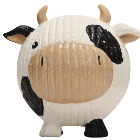 Hugglehounds Dog Dottie Cow Ruff-Tex Ball Large