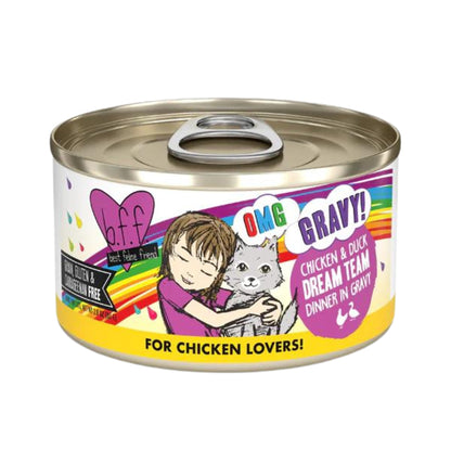 BFF Cat Omg Chicken and Duck Dream Team Dinner in Gravy 2.8oz. (Case of 12)