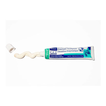 C.E.T. Enzymatic Toothpaste For Dogs & Cats Vanilla Mint 2.5oz. - 70 grams