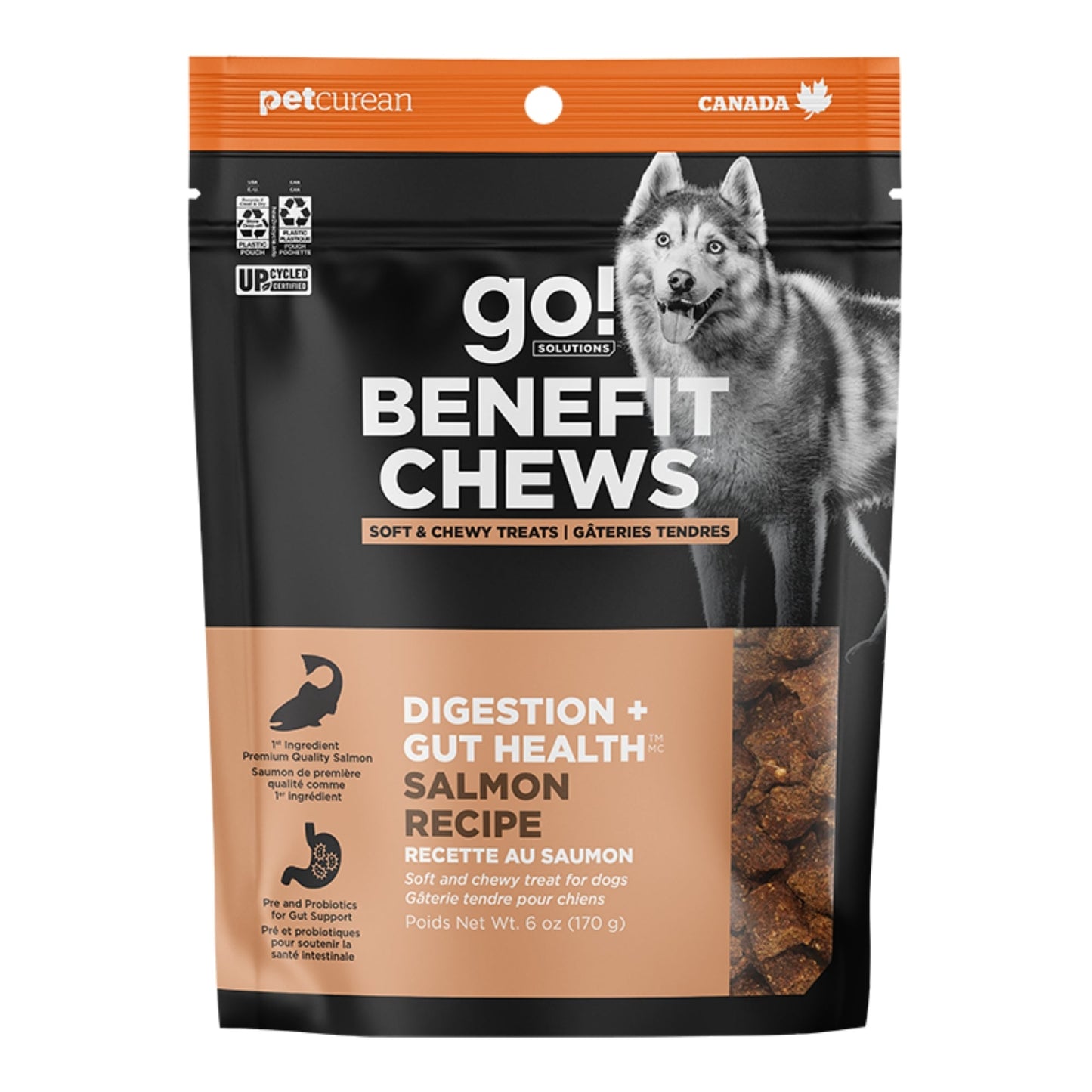 Go! Dog Benefit Chews Digestion & Gut Health Salmon 6oz.