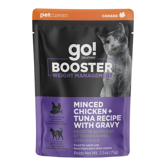 Go! Cat Booster Weight Management Minced Chicken & Tuna 2.5oz. (Case of 24)