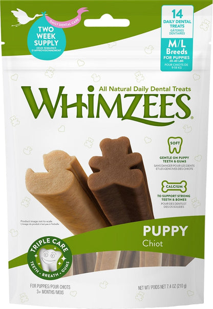 Whimzee Puppy Chews Medium-Large 7.4Oz