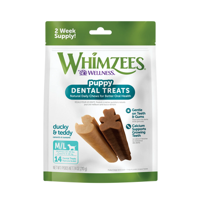 Whimzee Puppy Chews Medium-Large 7.4Oz