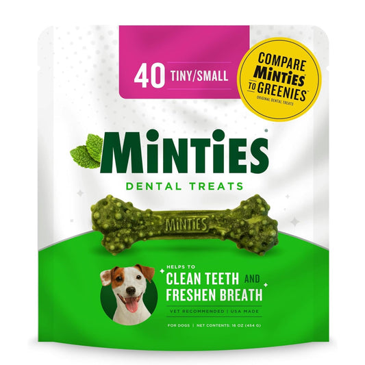 Vetiq Minties Dental Bone For Dogs Tiny/Small 16oz. - 40count