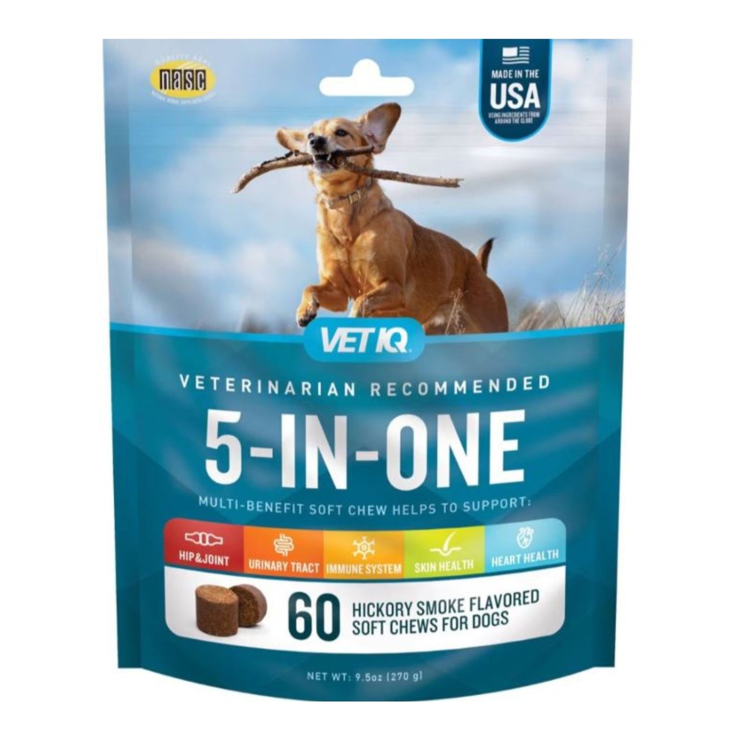 Vetiq 5-In-One Multi-Benefit Soft Chew Hickory Smoke 60count