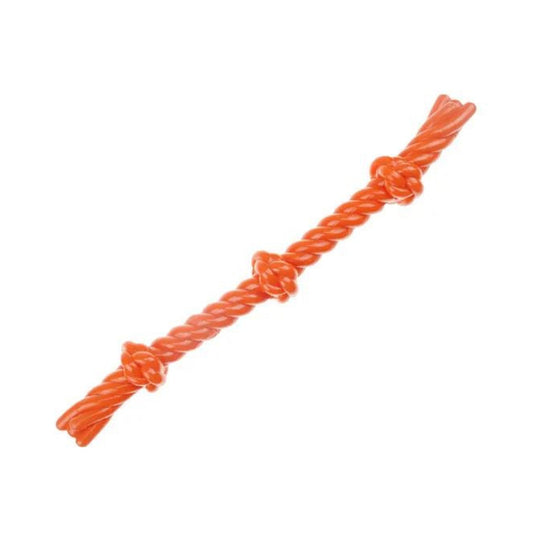 Infinity TPR 3-Knot Tpr Rope Toy Orange 17in.