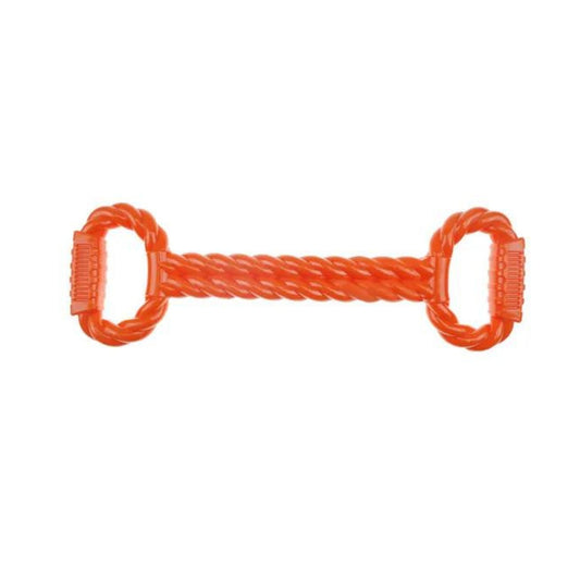 Infinity TPR Tug Toy With Handles Orange 18in.