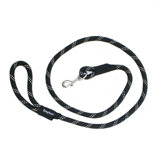 Zippypaws Climbers' Rope Leash Black 6ft.