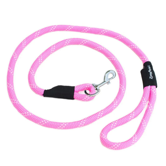 Zippypaws Climbers' Rope Leash Pink 6ft.