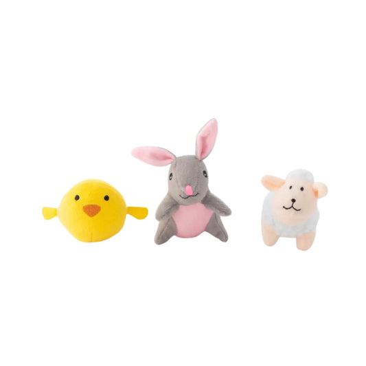 Zippypaws Miniz Bunny/Sheep/Chick 3 Pk