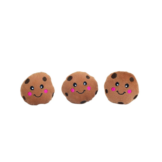 Zippypaws Miniz Cookies Brown XSmall-3 Pk