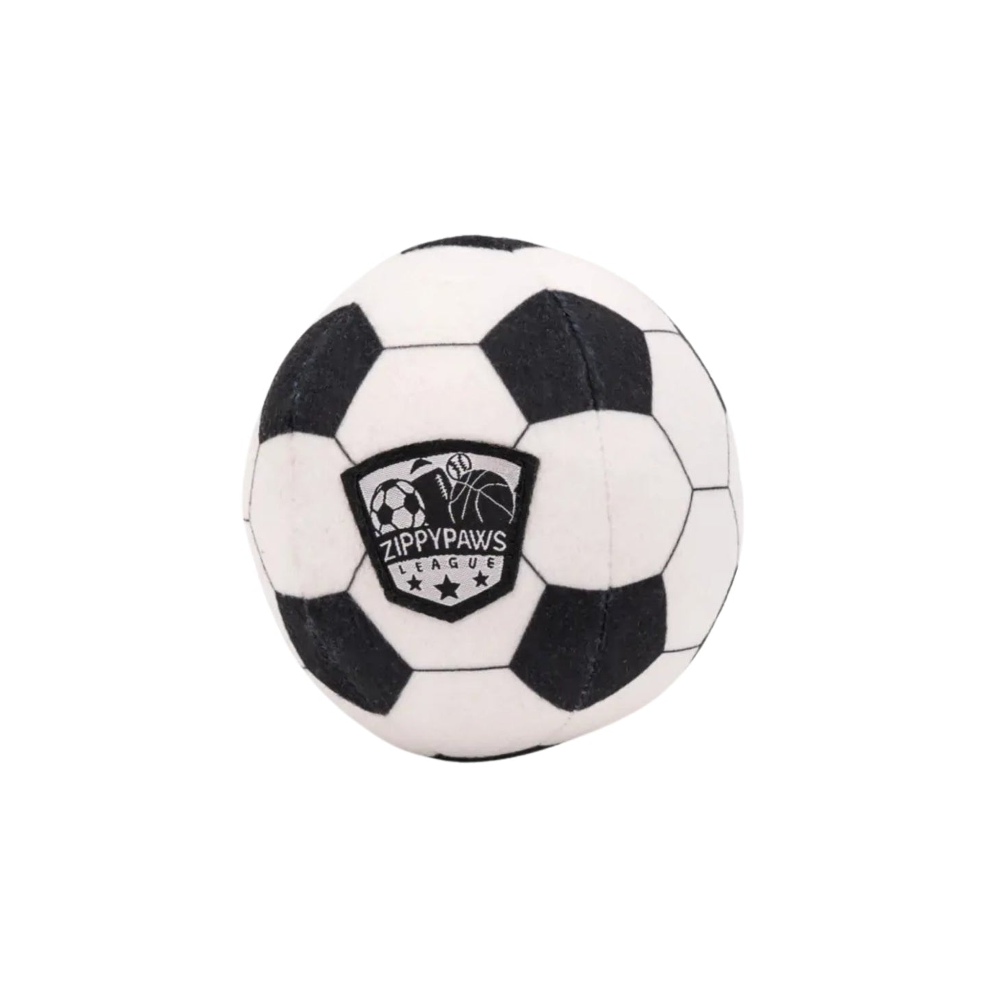 Zippypaws Sportsballz Soccer Black/White Large