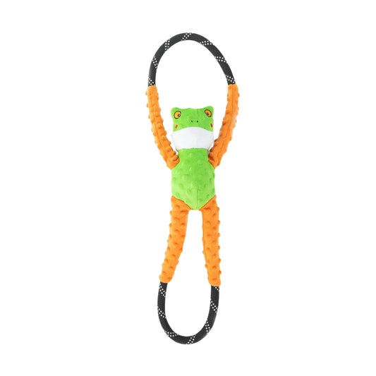 Zippypaws Ropetugz Tree Frog Green/Orange Large