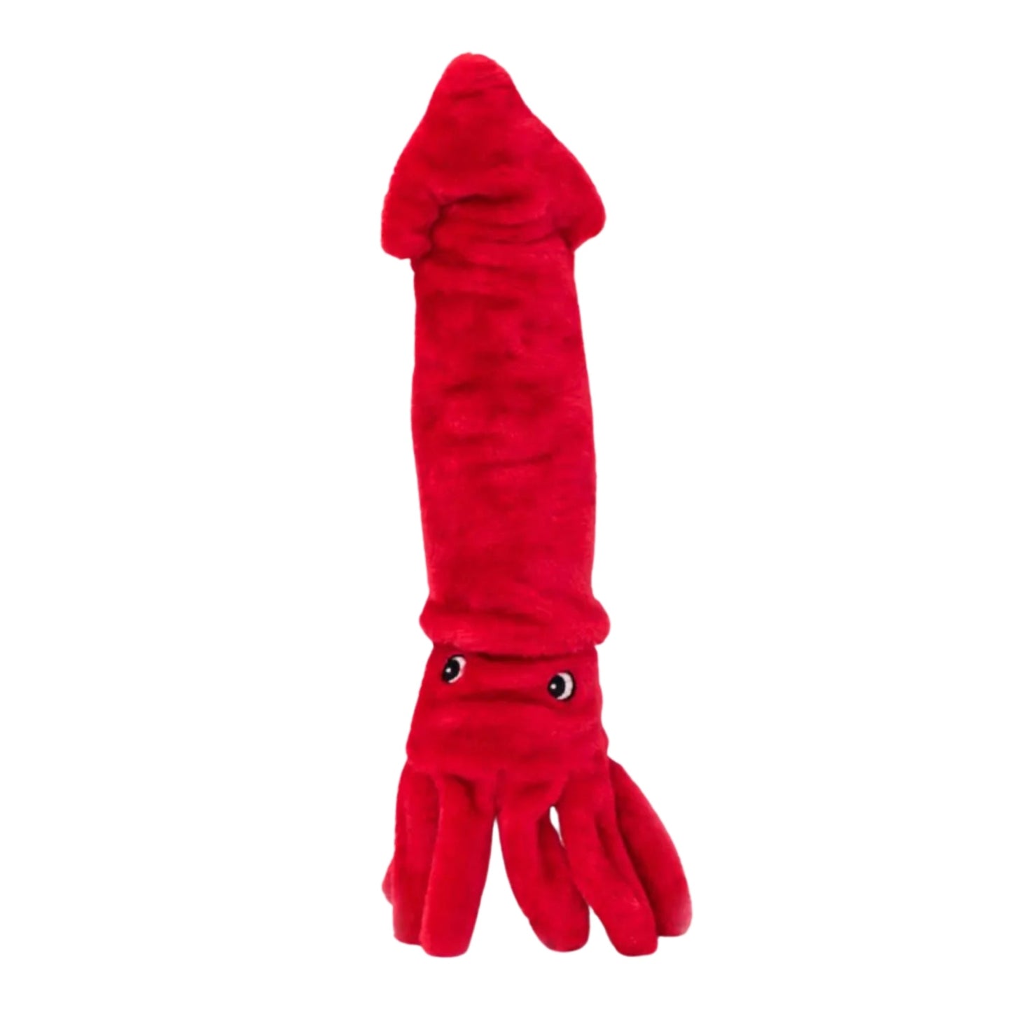 Zippypaws Jigglerz Squid Red Large