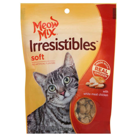 Meow-Mix Irresistibles Soft Cat Treats White Meat Chicken 5ea/3 oz