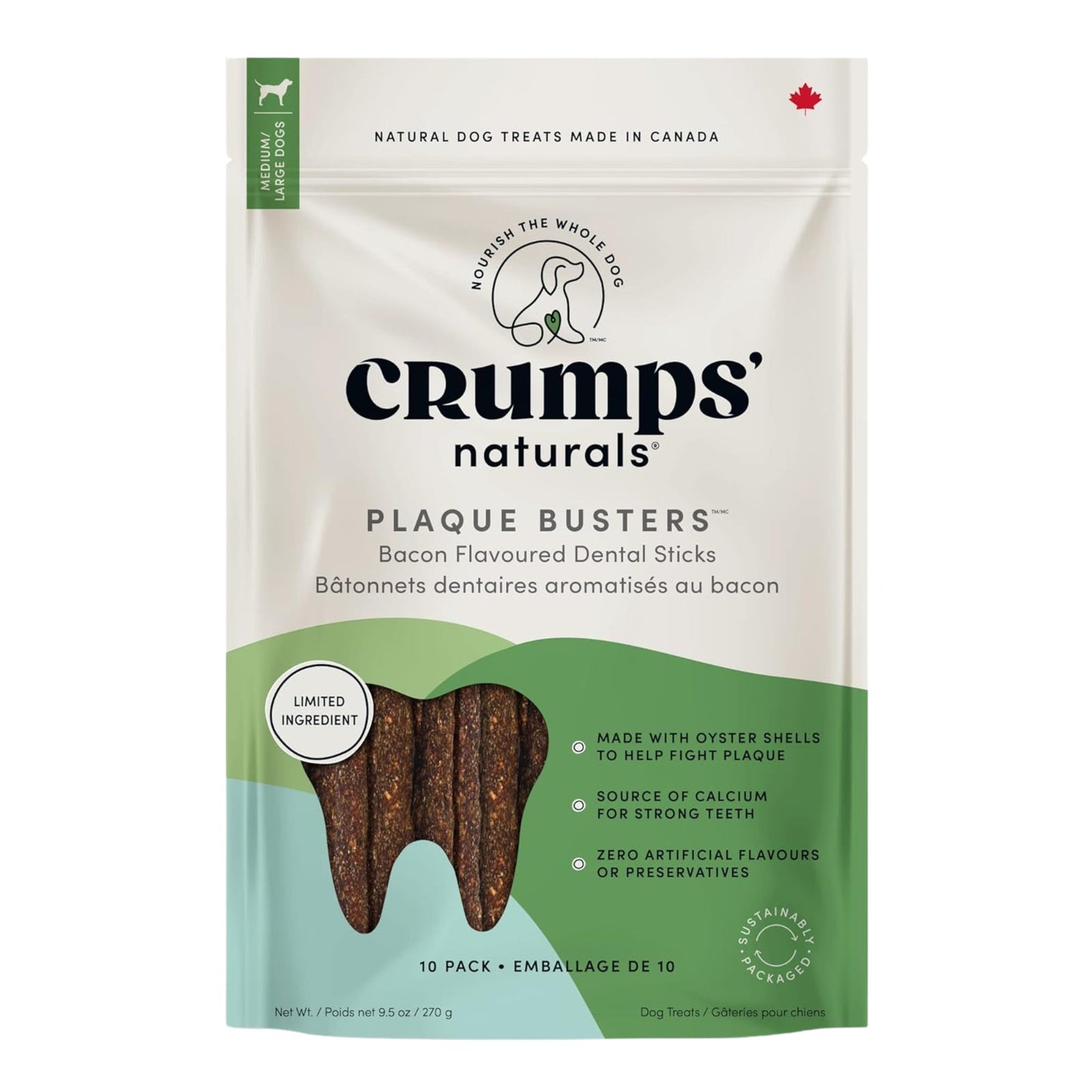 Crump Naturals Plaq Buster 7" Bacon 10Pk