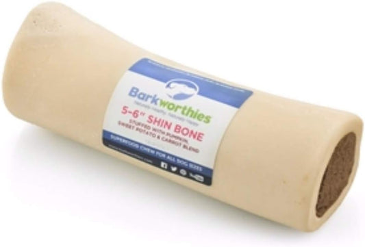 Barkworthies Stuffed Shin Bone Pumpkin, Sweet Potato & Carrot 1ea/5-6 in, 10 ct