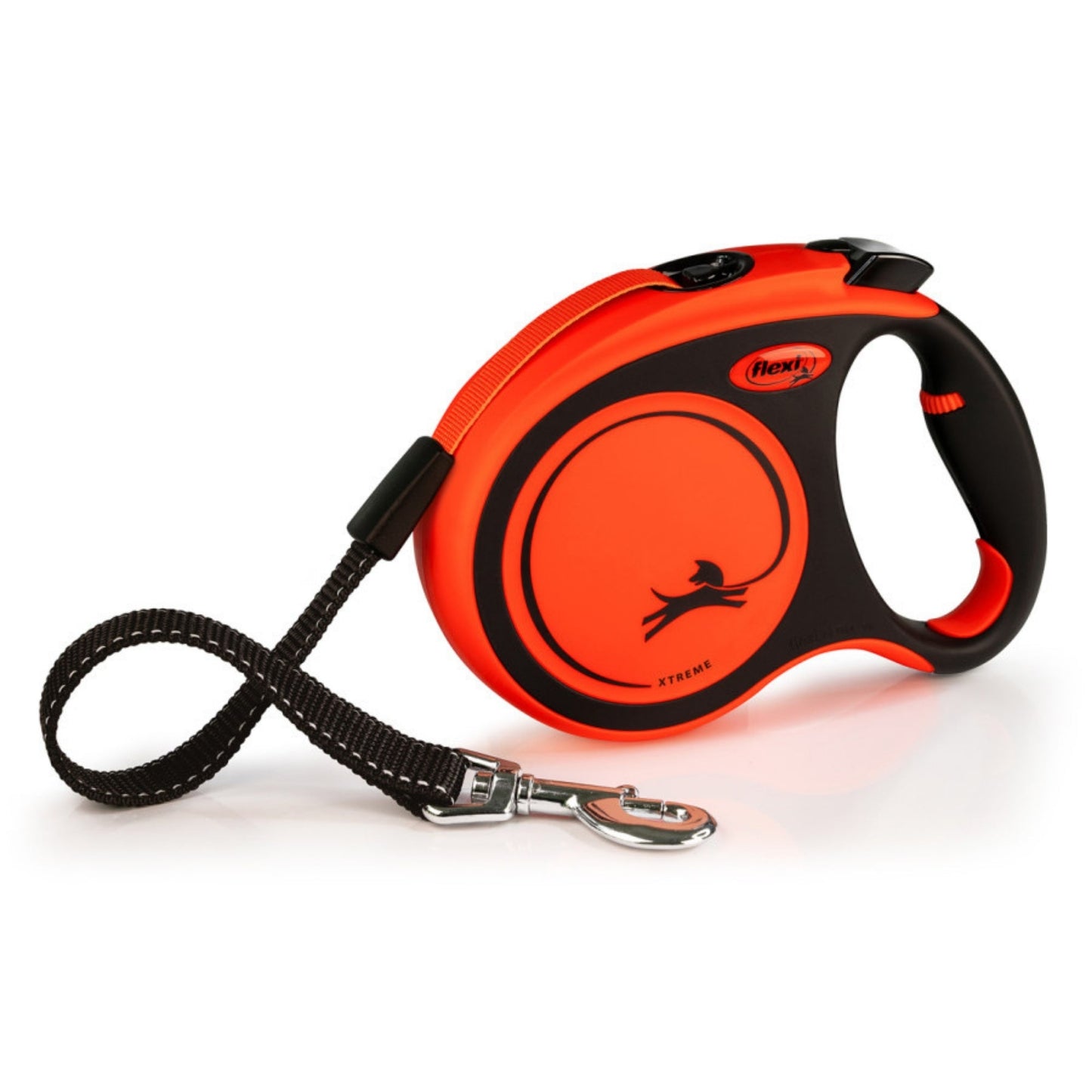 Flexi Xtreme Retractable Leash Orange  Black, 1ea/SM, 16 ft