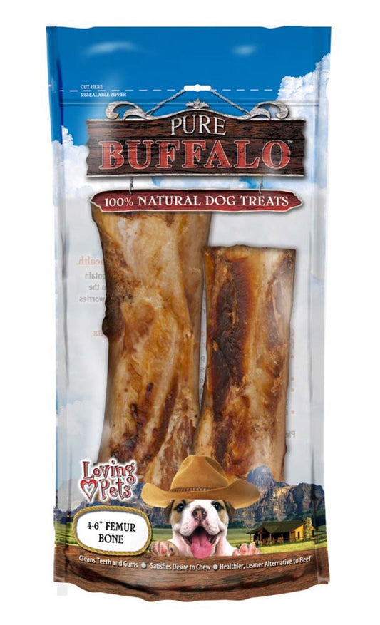 Loving Pets Pure Buffalo Femur Bones Dog Treat 1ea/2 pk, 4-6 in