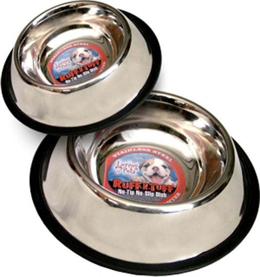 Loving Pets Traditional No-Tip Stainless Steel Dog Bowl Silver 1ea/32 oz