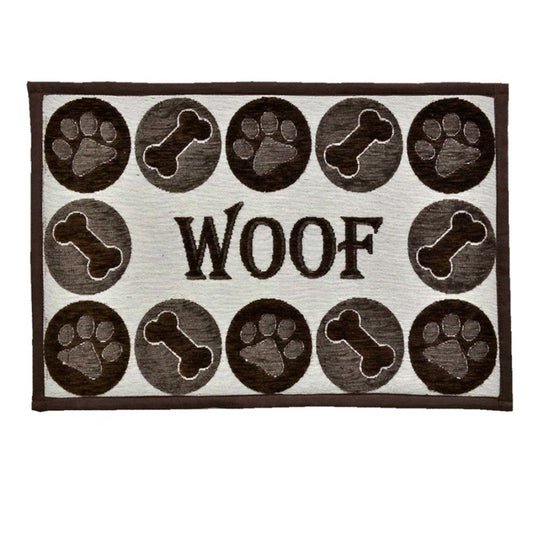 Loving Pets Fashion Mat Woof Chenille Multi-Color 1ea