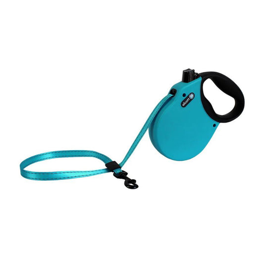 Alcott Adventure Retractable Belt Leash Blue Small-16Ft