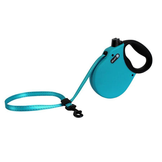 Alcott Adventure Retractable Belt Leash Blue Medium-16Ft