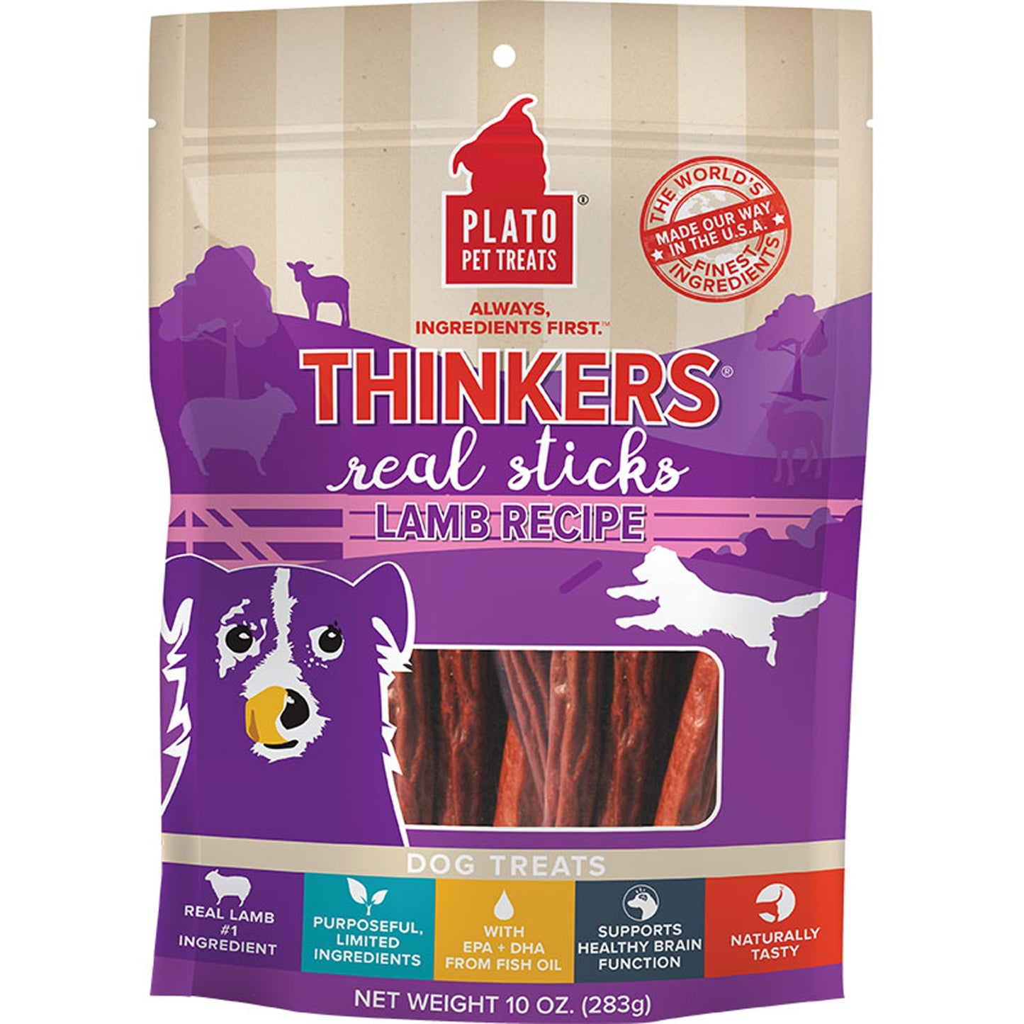 Plato Dog Thinkers Lamb 10oz.