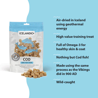 Icelandic Dog Cod Chips Mini 2.5oz.