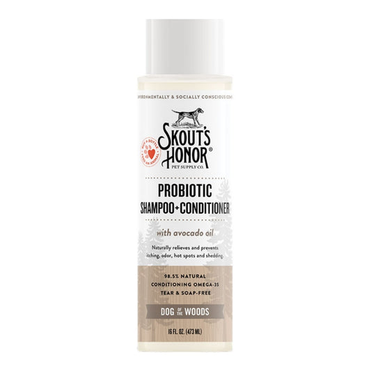 Skouts Honor Dog Probiotic Shampoo Conditioner Dog Of The Woods 16oz.