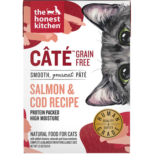 Honest Kitchen Cat Cate Salmon and Cod Pate 5.5oz. (Case of 12)