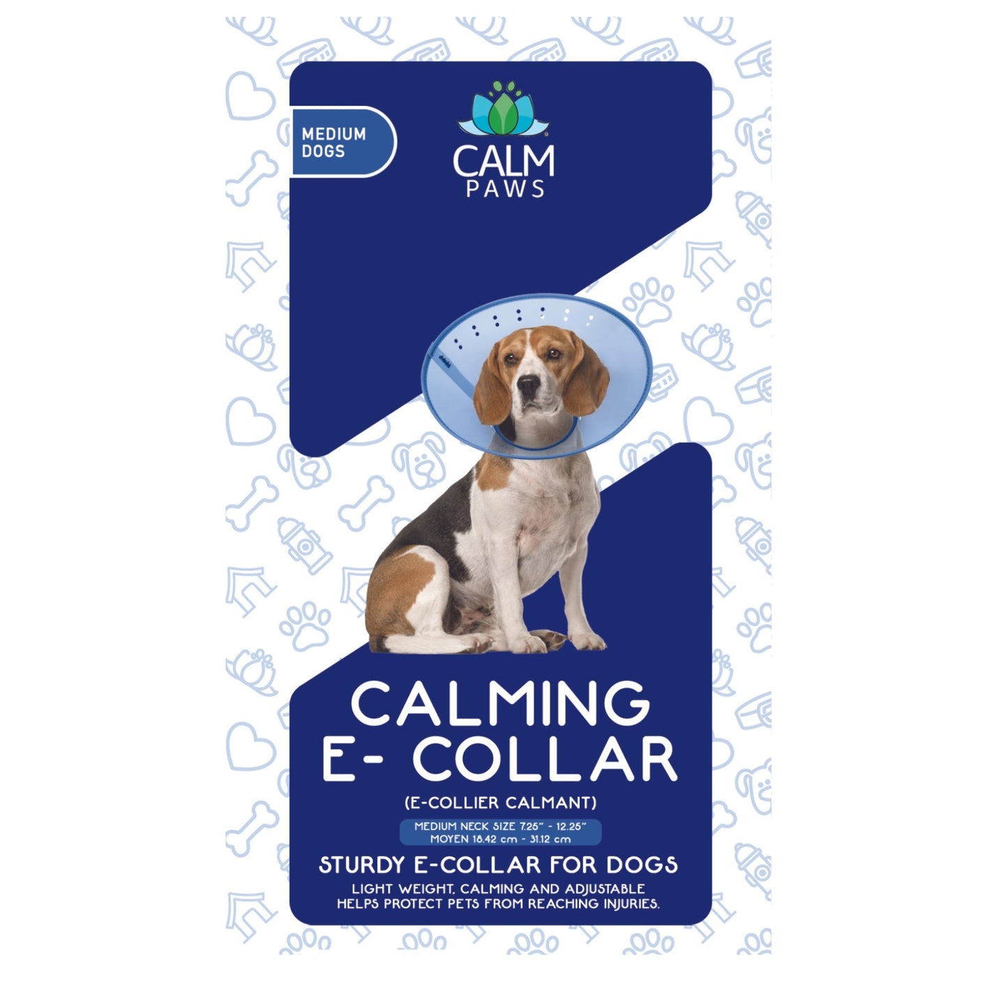 Calm Paws E-Collar Blue Medium 7.25-12.25in.