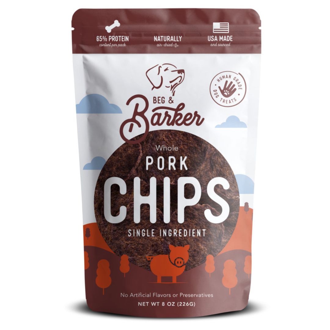 Beg & Barker Pork Heart Chips Dog Treats 1ea/8 oz