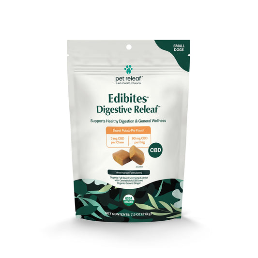 Pet Releaf Digestive Edibites Cbd Small Dog 7.5oz. Sweet Potato 3Mg