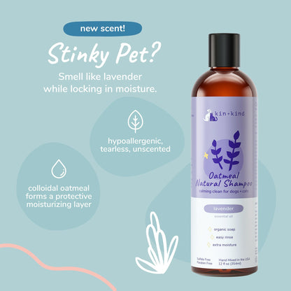 Kin+Kid Shampoo Oatmeal Lavender 12oz.