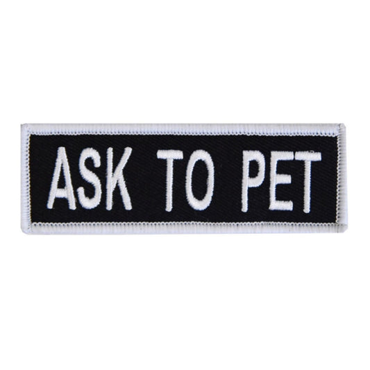 Boss Dog Tactical Harness Patch Ask to Pet, Small