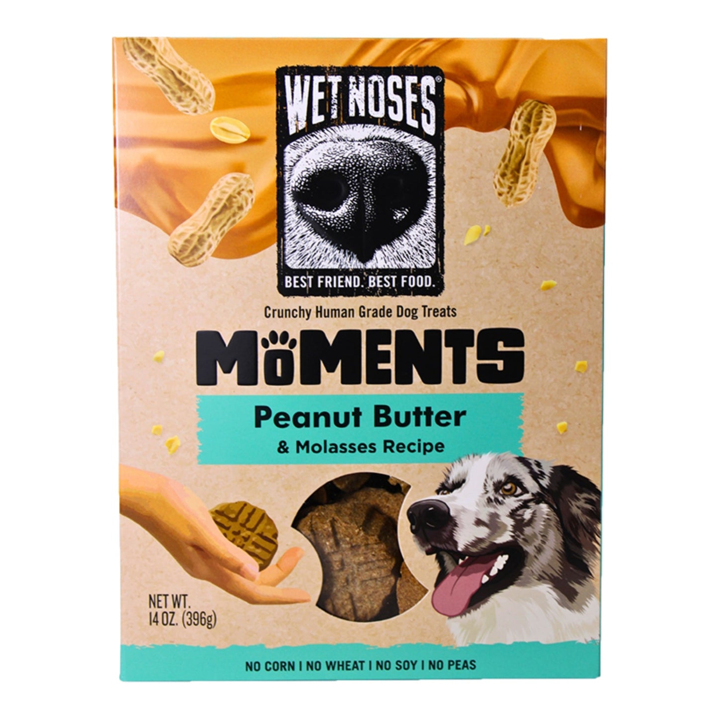 Wet Noses Dog Moments Peanut Butter Molasses 14oz.