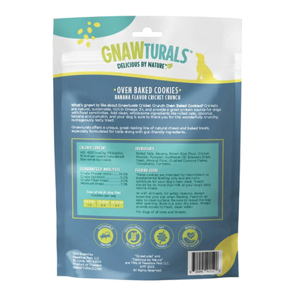 Gnawturals Oven Baked Cookies Cricket Crunch Banana 6oz. 40 Count