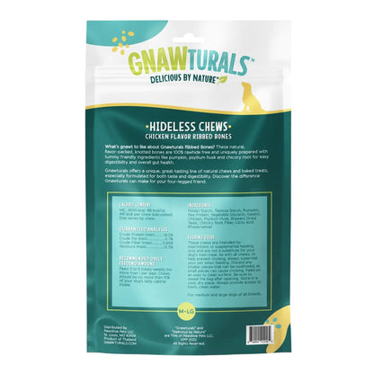 Gnawturals Hideless Chews Ribbed Bone Chicken Large 2 Count