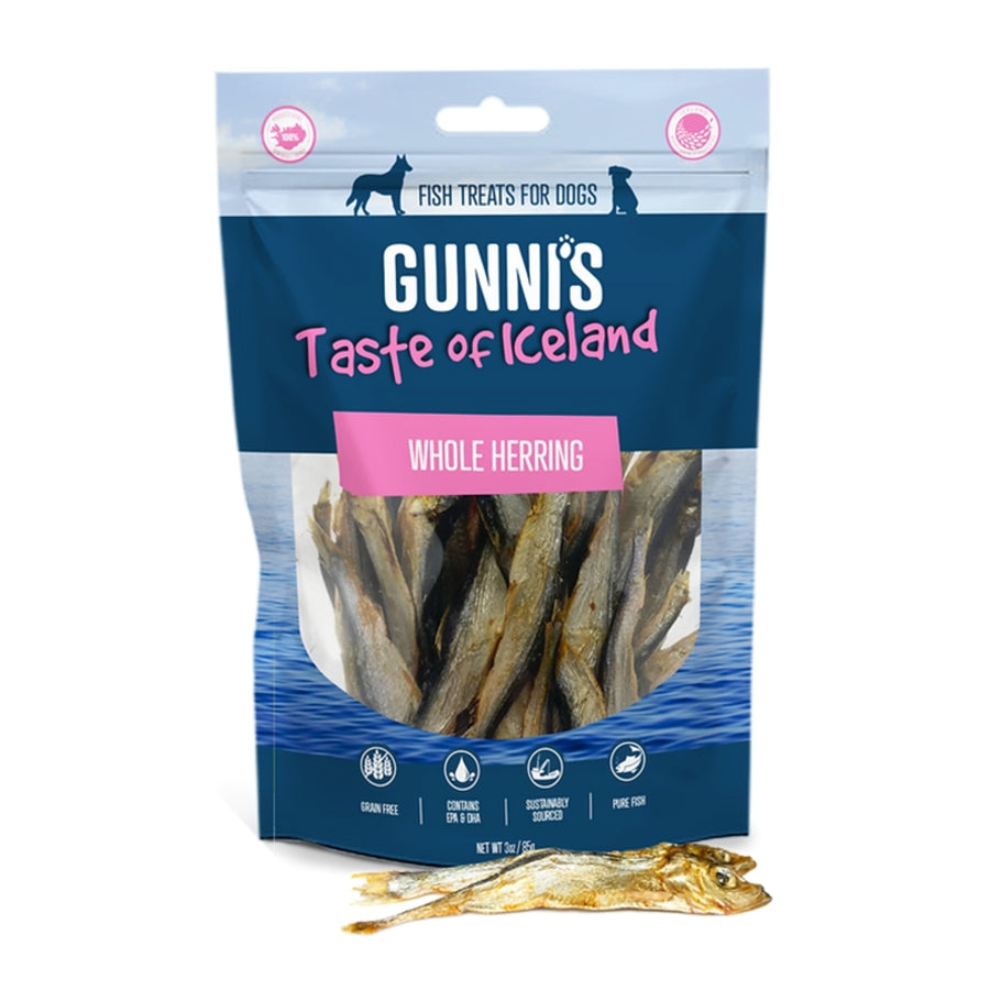 Gunnis Dog Whole Herring 3.0oz.