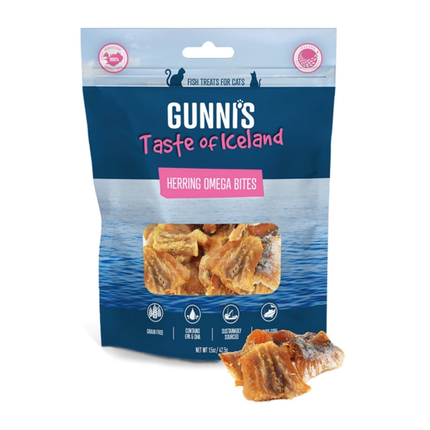 Gunnis Cat Meat Bite Herring 1.5oz.