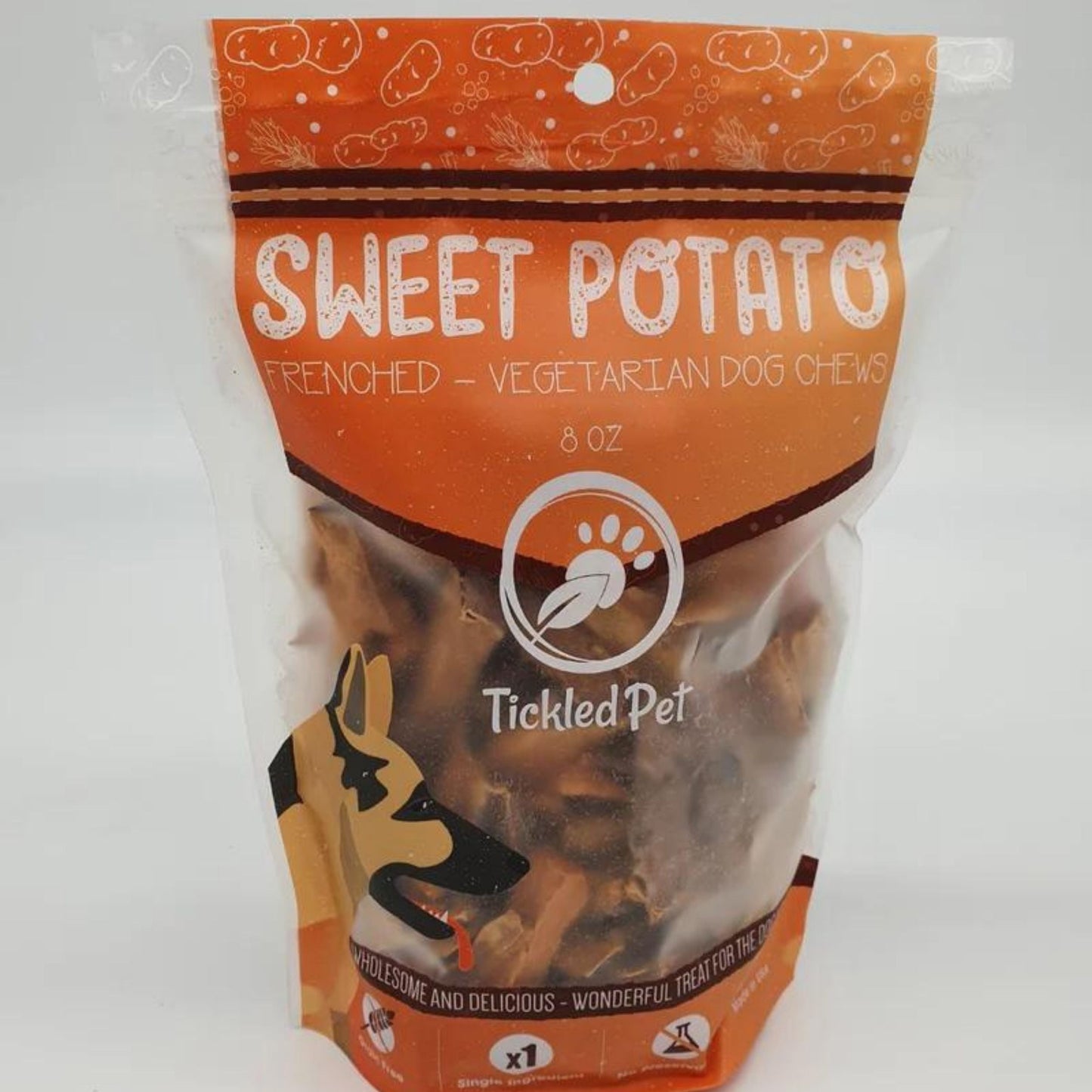 Tickled Pet Dog 16oz. Sweet Potato Chews Frenched