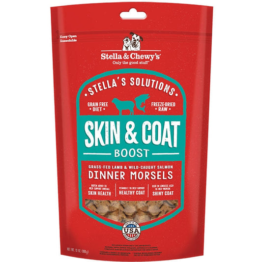 Stella and Chewys Dog Solutions Skin and Coat Boost Lamb and Salmon 13 Oz