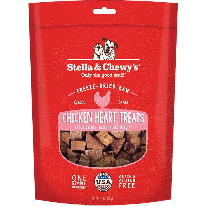 Stella And Chewys Dog Freeze-Dried Treat Chicken Hearts 11.5oz.